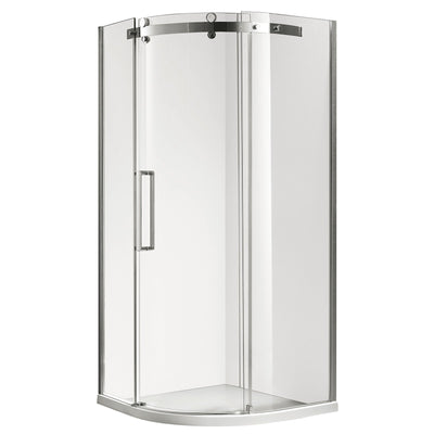Frameless Curved Shower Screen Right Hand