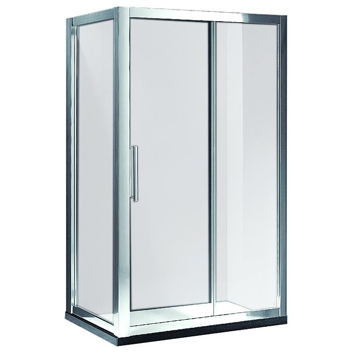 Argent Sliding Shower Screen Front & Return 1475mm