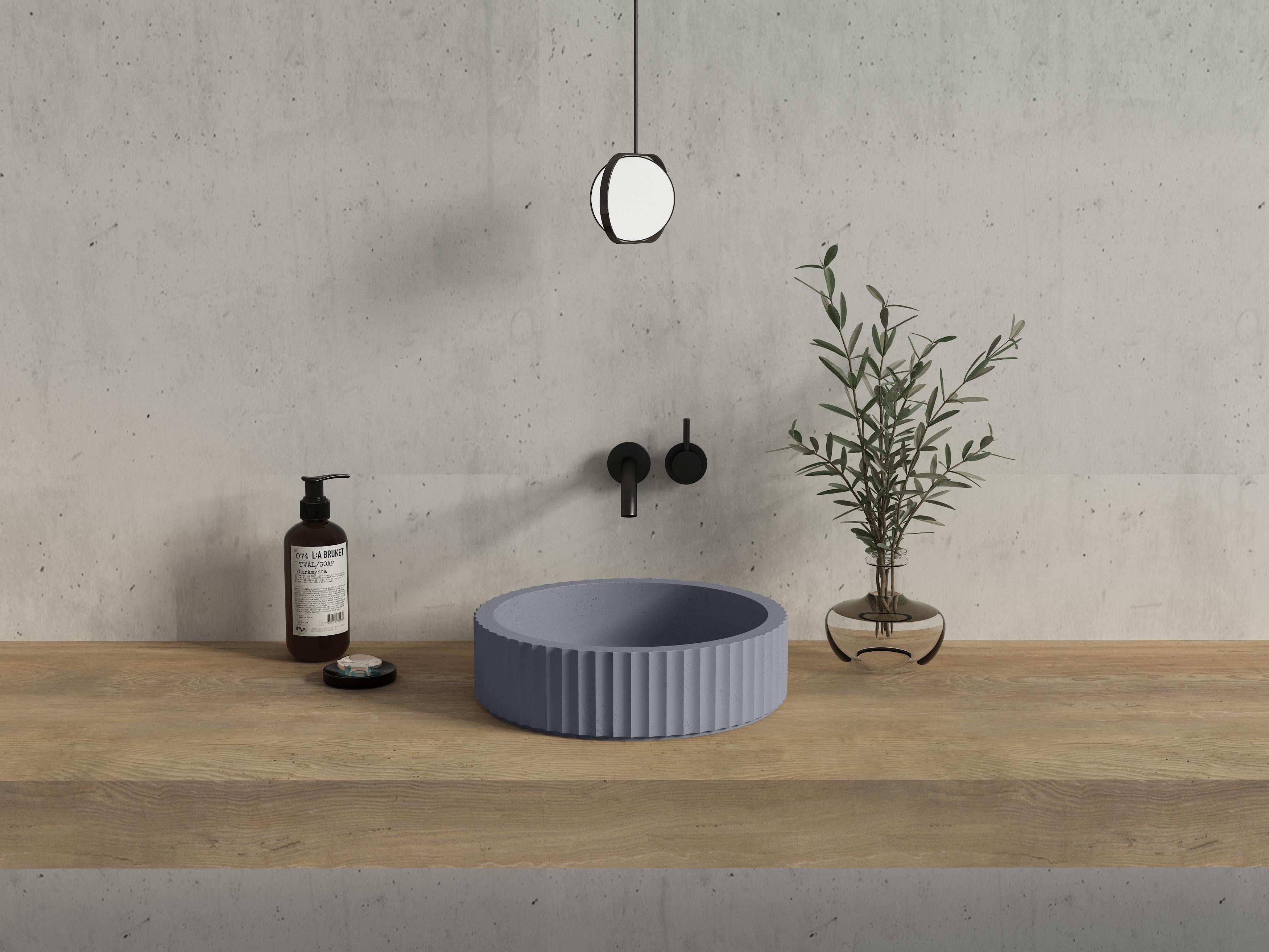 ECT Piaza Fluted Round Basin - Designer Bathware