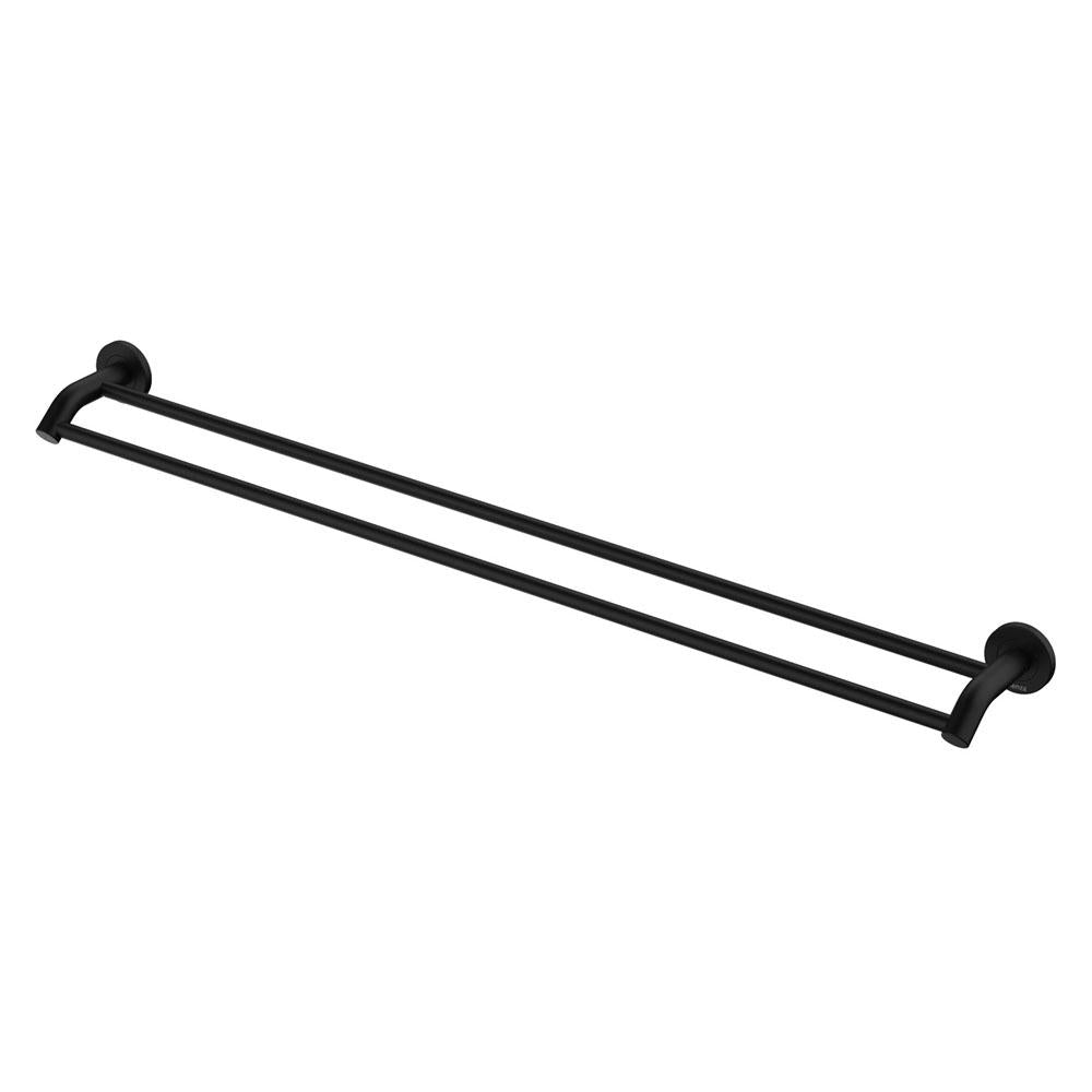 Kaya 900 Double Towel Rail Matte Black