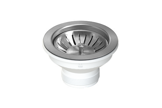 90 x 50mm Brushed Nickel Basket Waste - Designer Bathware