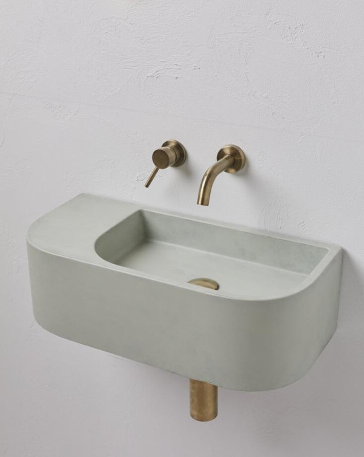 Concrete Nation Aura Pod Concrete Basin - Mint (Ex Display) - Designer Bathware