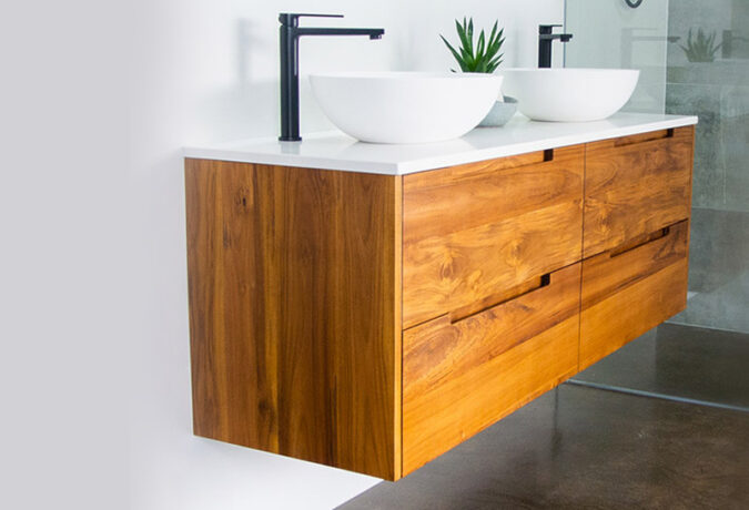 Avila Teak Timber Vanity - Designer Bathware