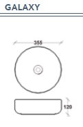 Galaxy Above Counter Basin - Designer Bathware