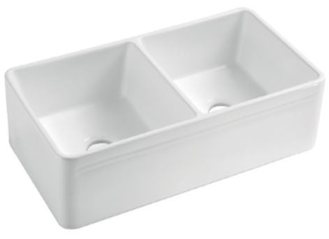 Downton Double Bowl Ceramic Butler Sink - Designer Bathware