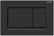 Sigma 30 Matte Black on Black Square Button Flush Plate - Designer Bathware
