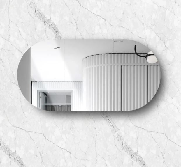 Bondi Shaving Cabinet Matte White 1800mm