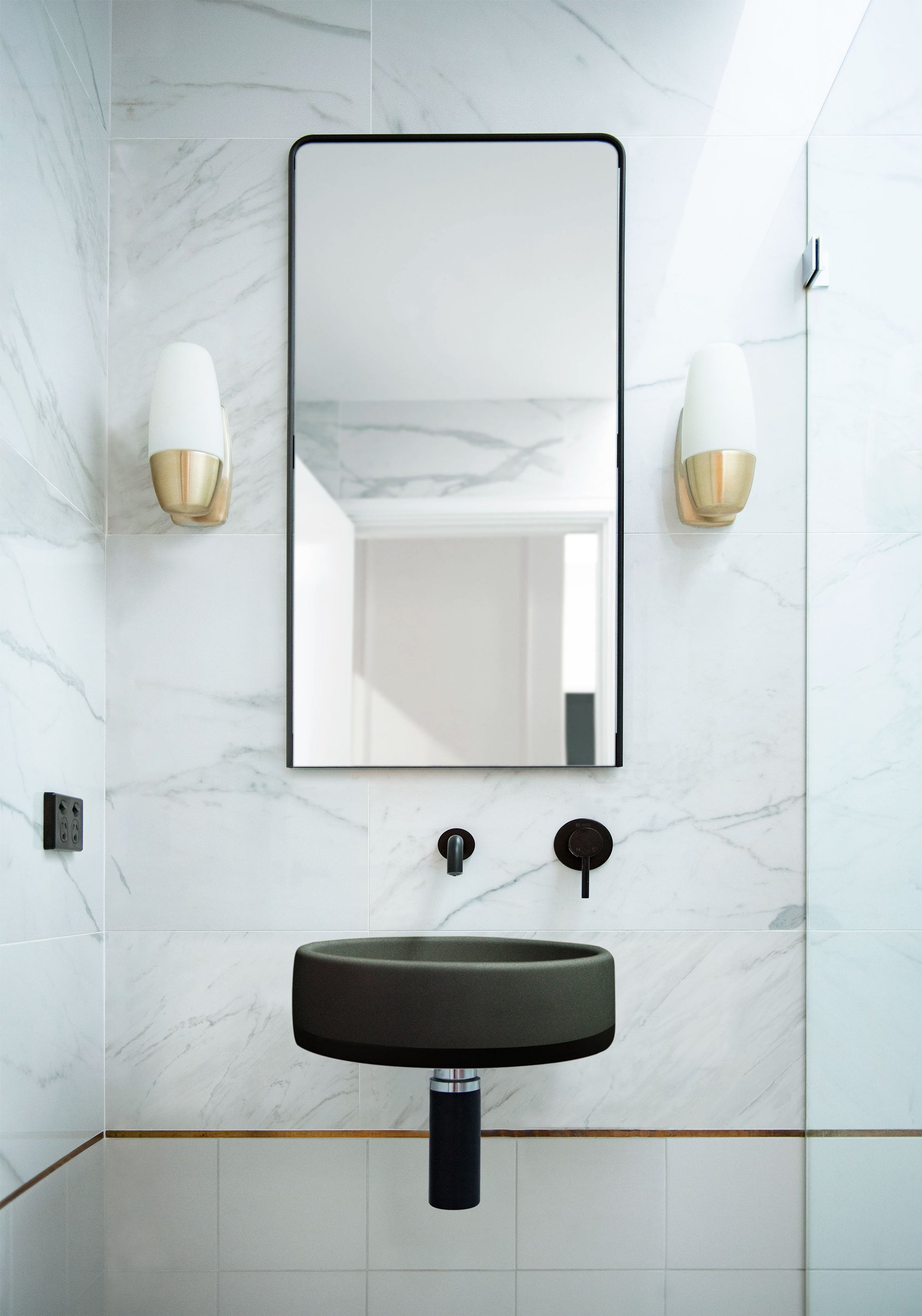 Wall Hung Bowl Basin Two Tone - Designer Bathware