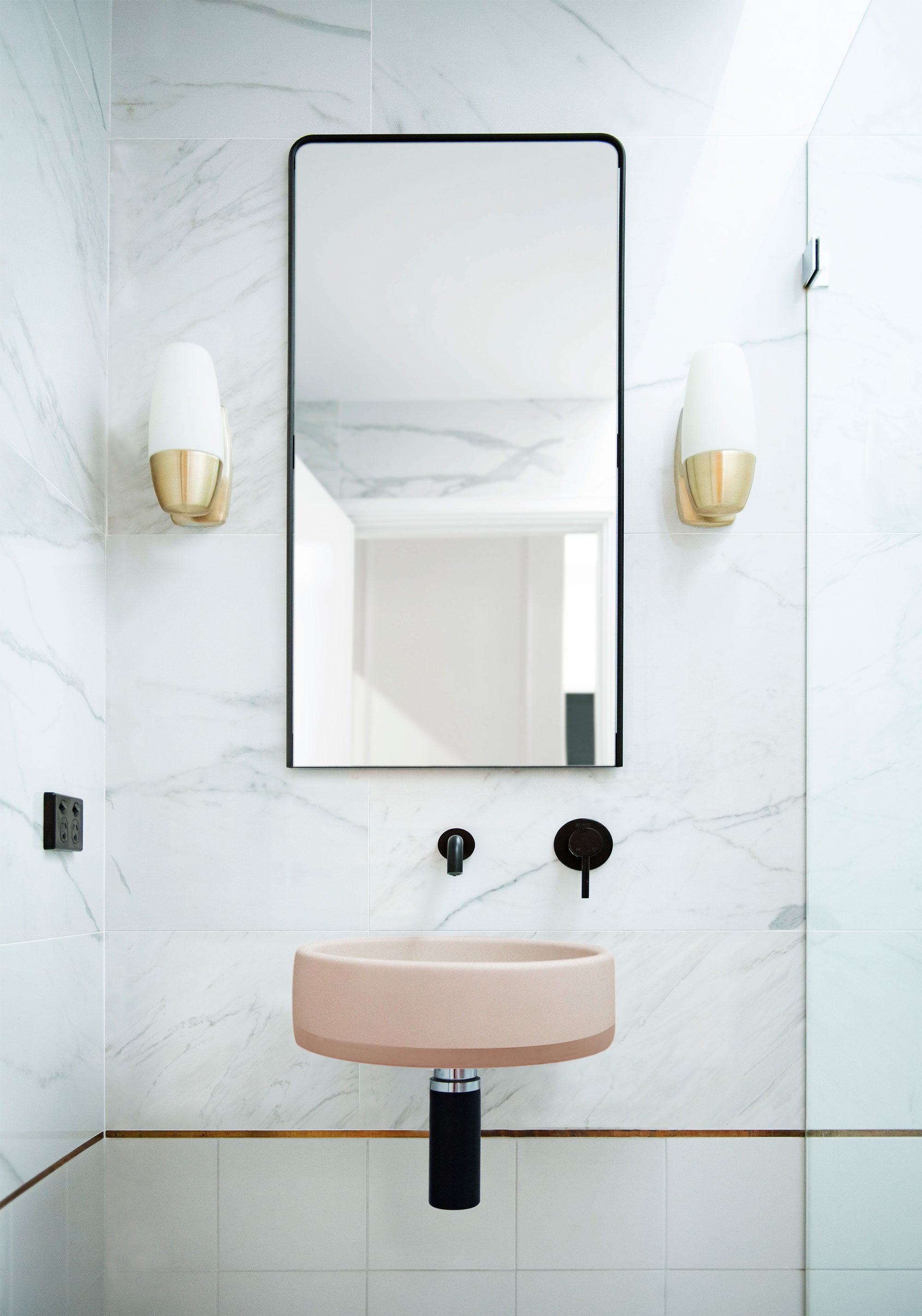 Wall Hung Bowl Basin Two Tone - Designer Bathware
