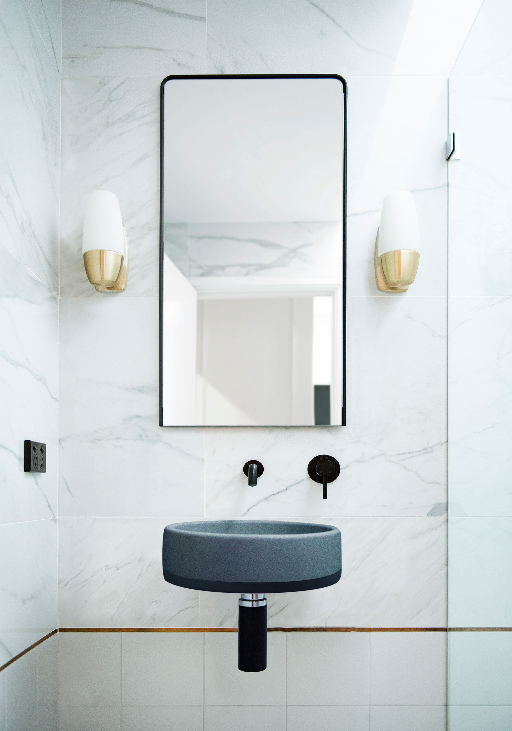 Wall Hung Bowl Basin Two Tone - Designer Bathware