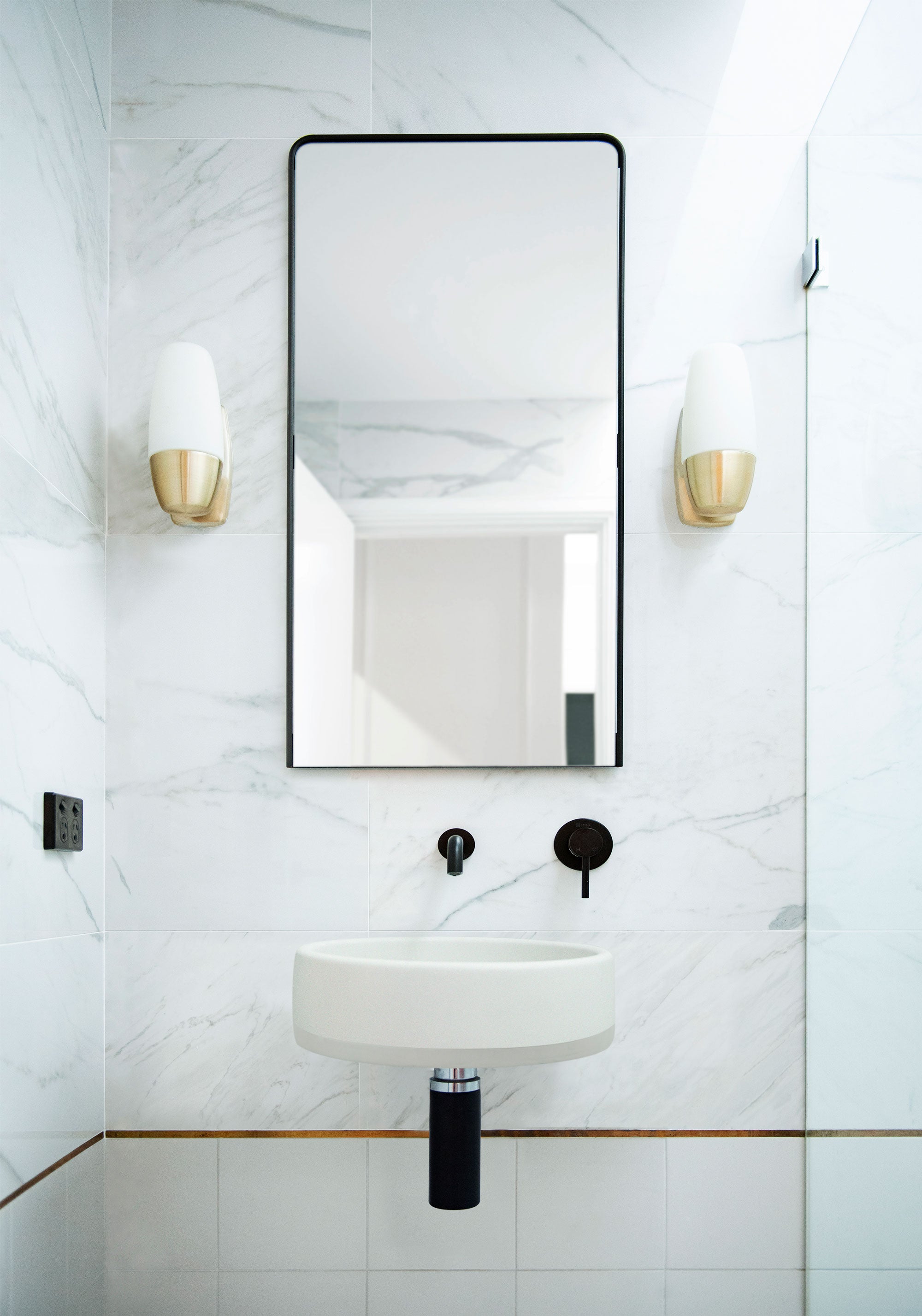 Wall Hung Bowl Basin Two Tone - Designer Bathware