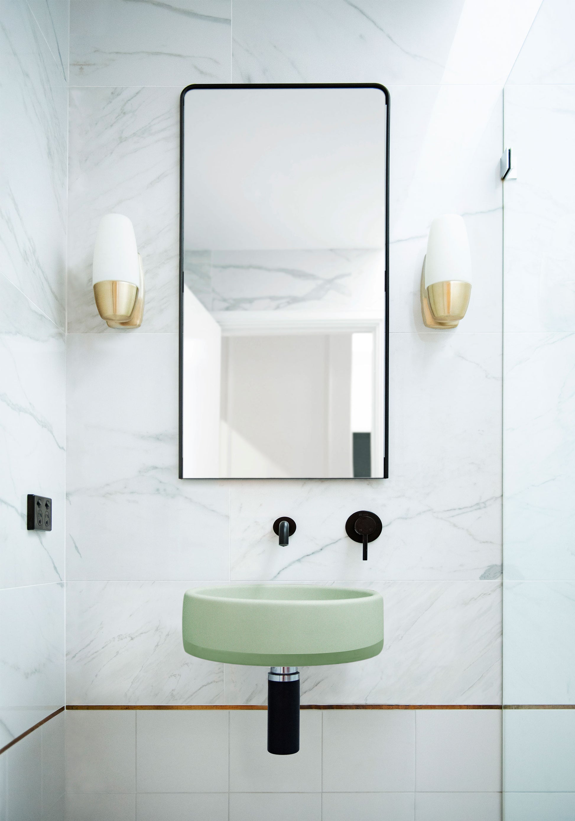 Wall Hung Bowl Basin Two Tone - Designer Bathware