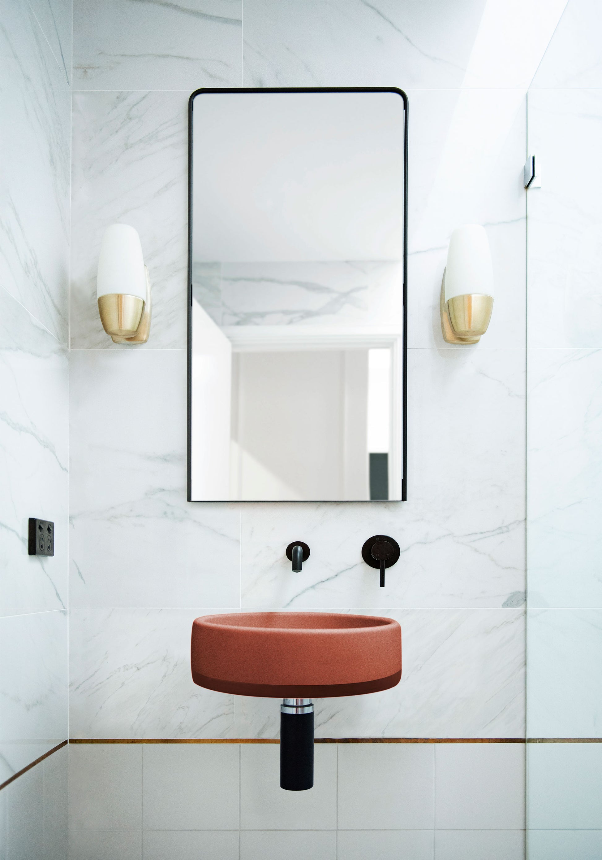 Wall Hung Bowl Basin Two Tone - Designer Bathware