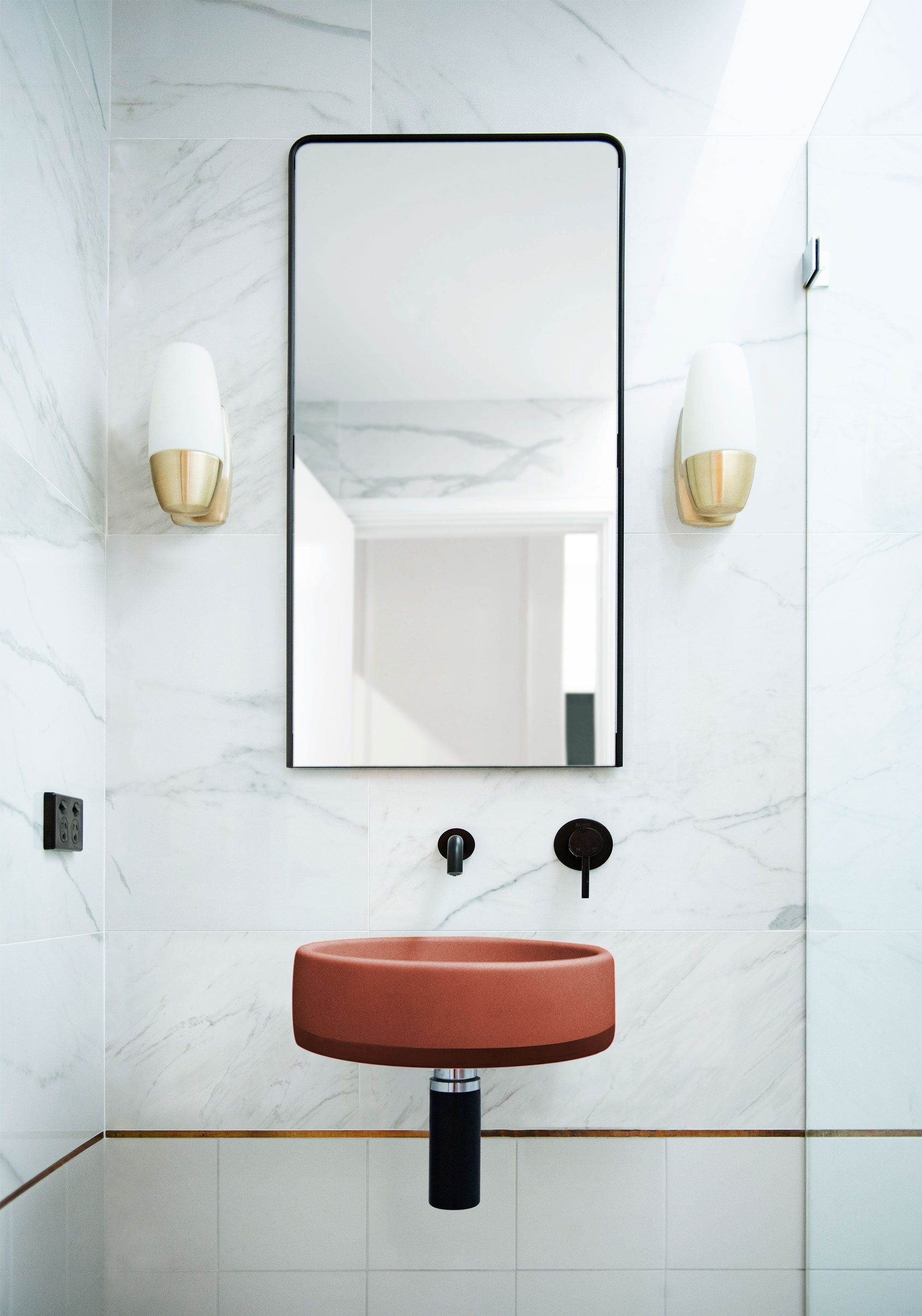 Wall Hung Bowl Basin Two Tone - Designer Bathware