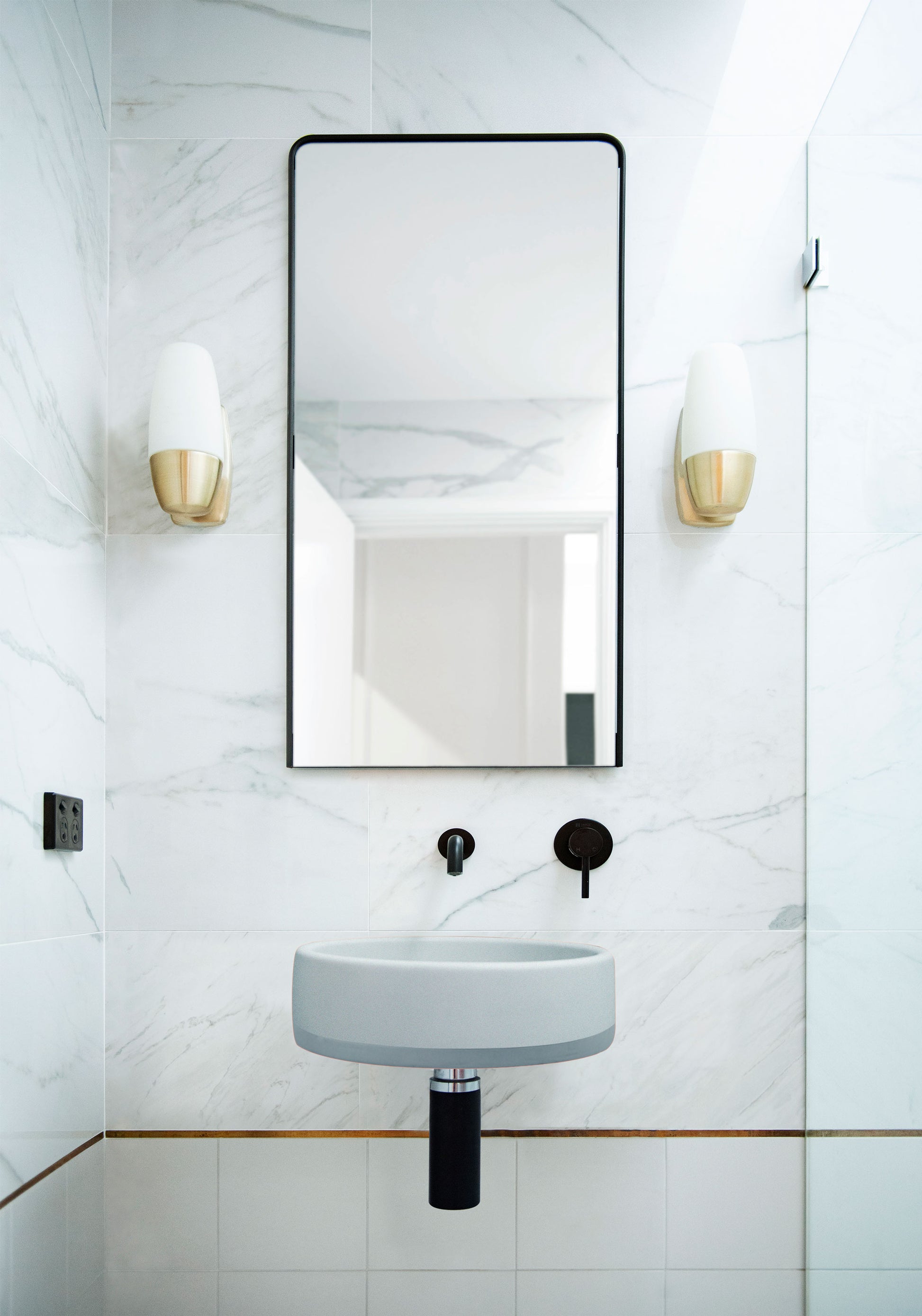 Wall Hung Bowl Basin Two Tone - Designer Bathware