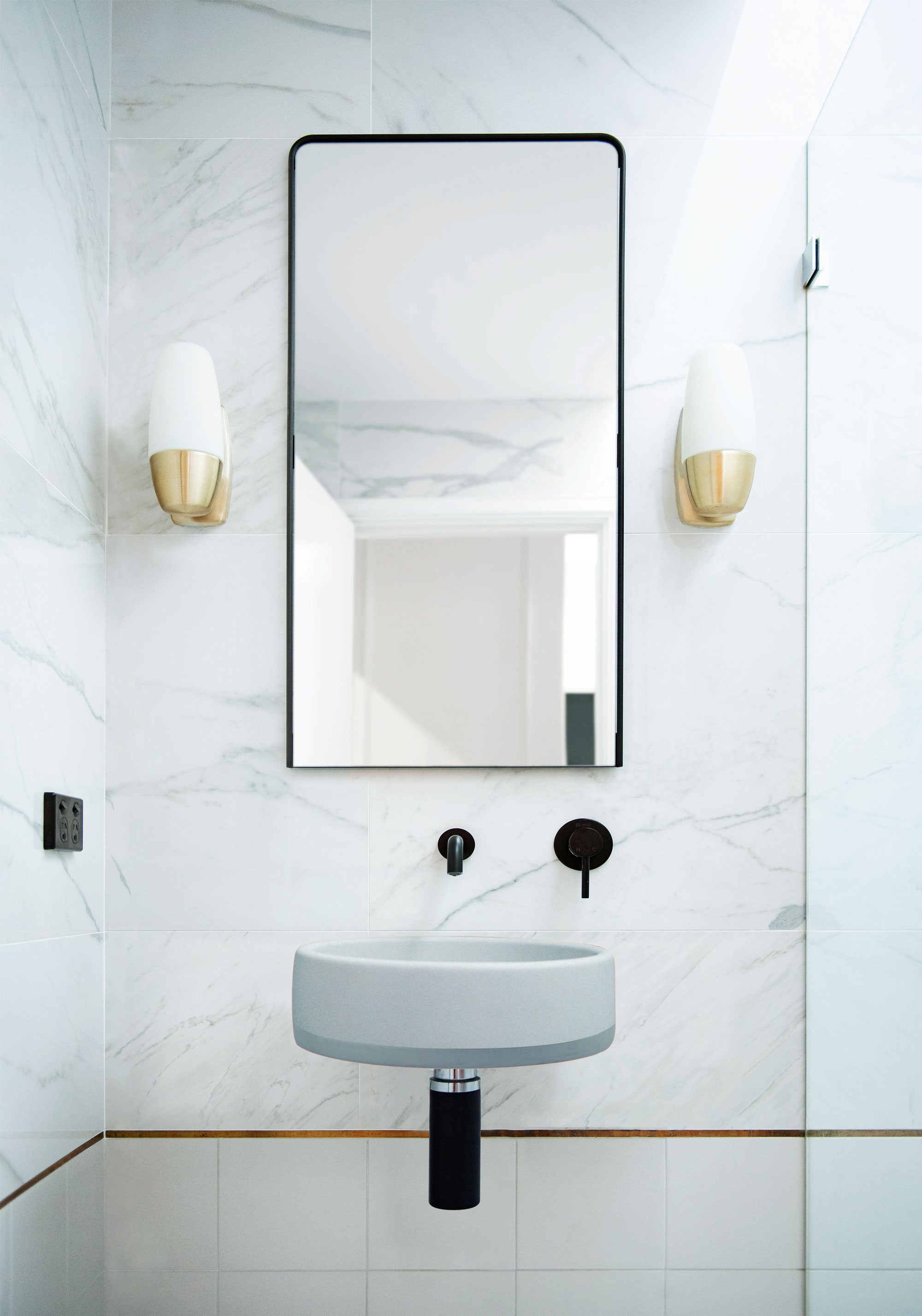 Wall Hung Bowl Basin Two Tone - Designer Bathware