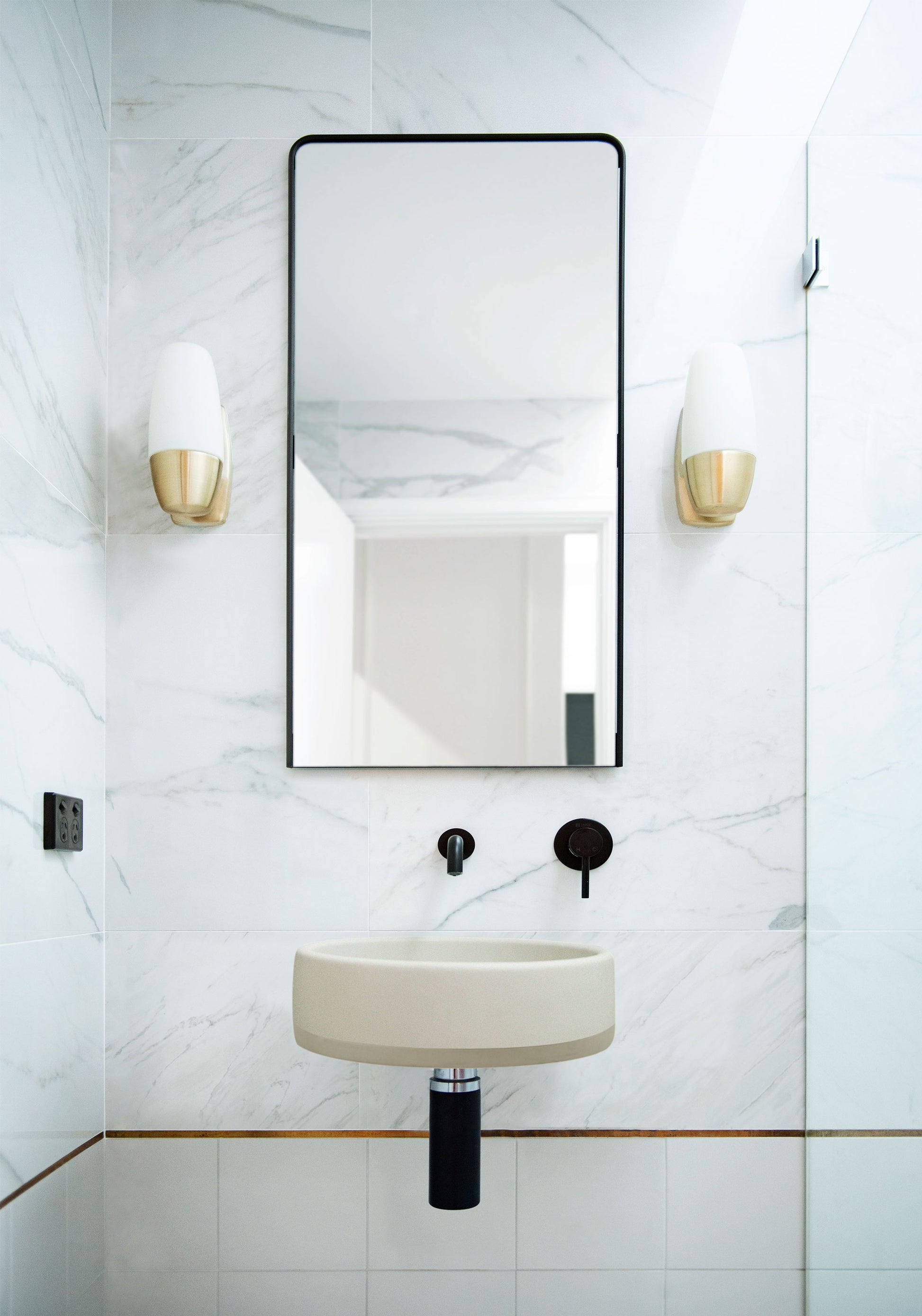 Wall Hung Bowl Basin Two Tone - Designer Bathware