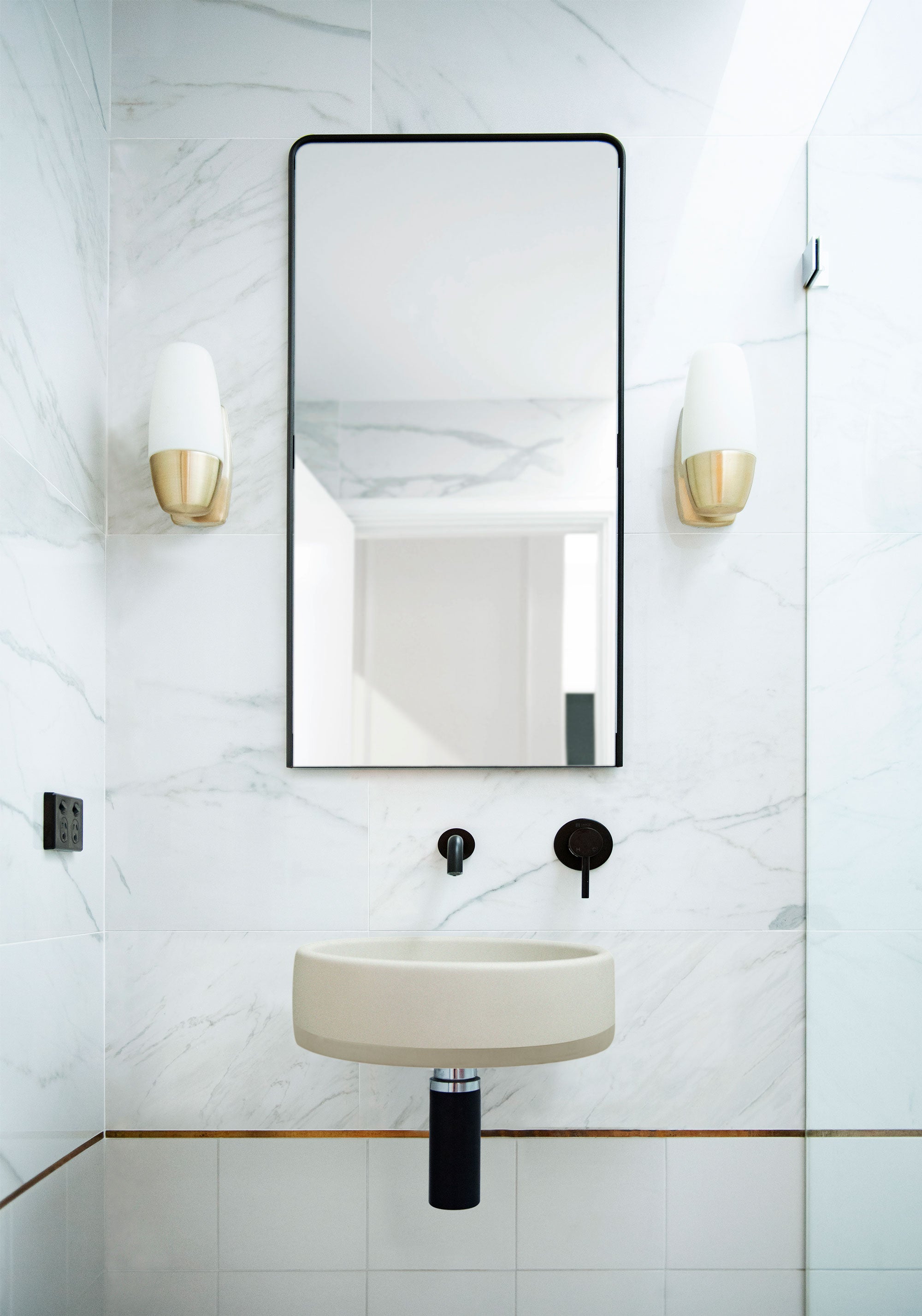Wall Hung Bowl Basin Two Tone - Designer Bathware