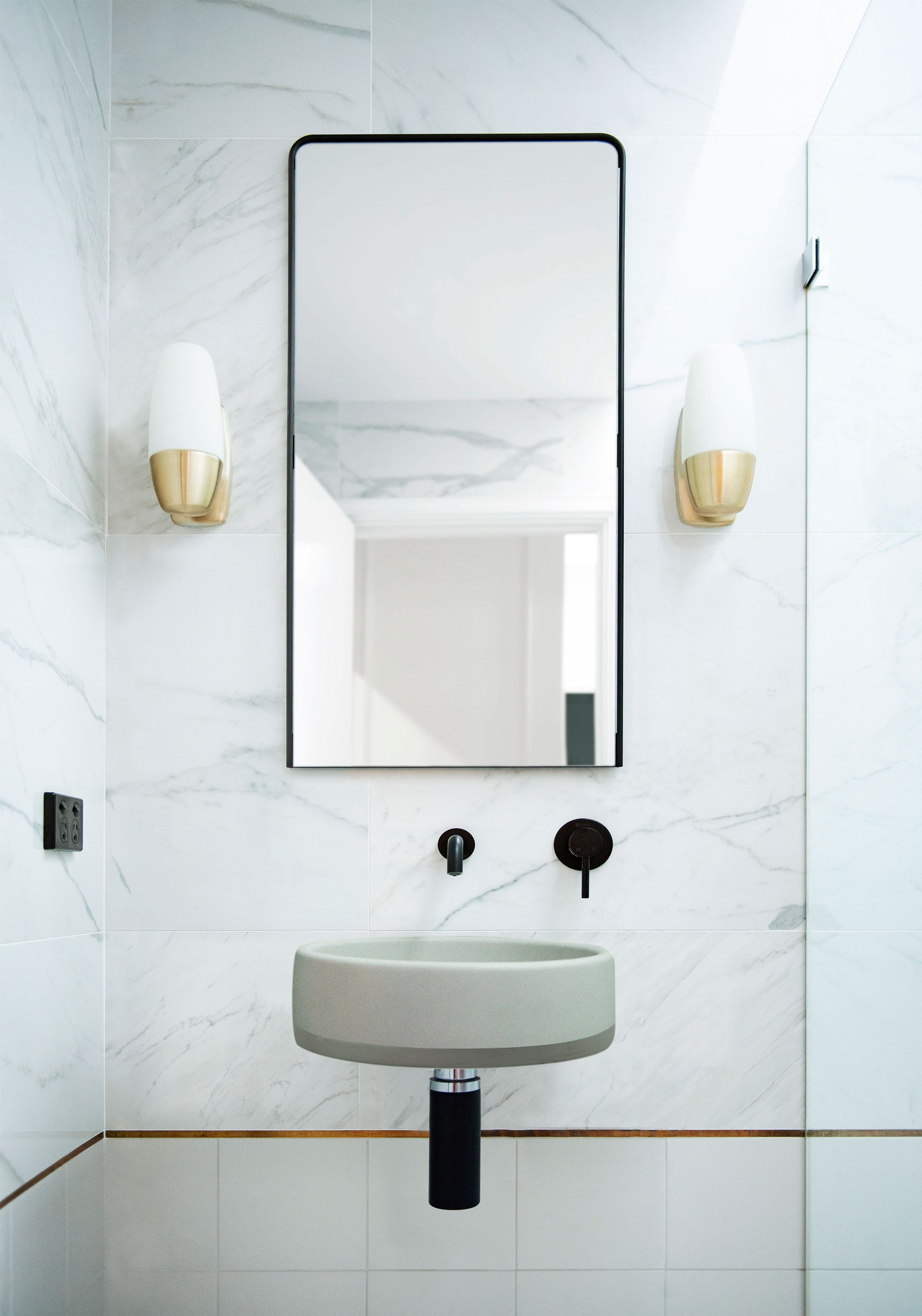 Wall Hung Bowl Basin Two Tone - Designer Bathware