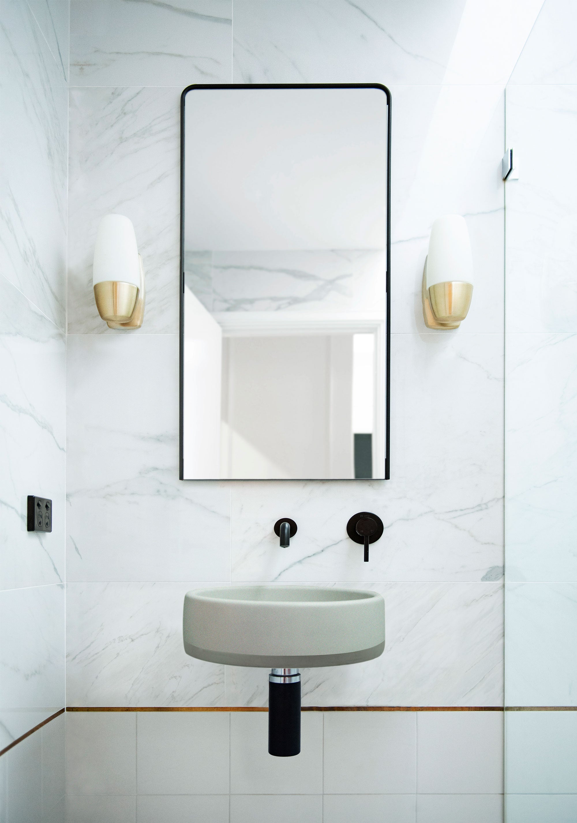 Wall Hung Bowl Basin Two Tone - Designer Bathware