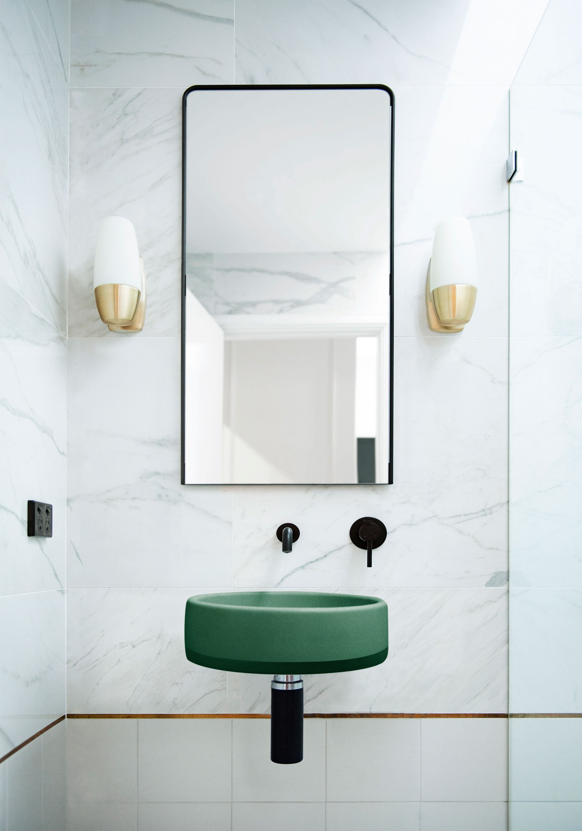 Wall Hung Bowl Basin Two Tone - Designer Bathware