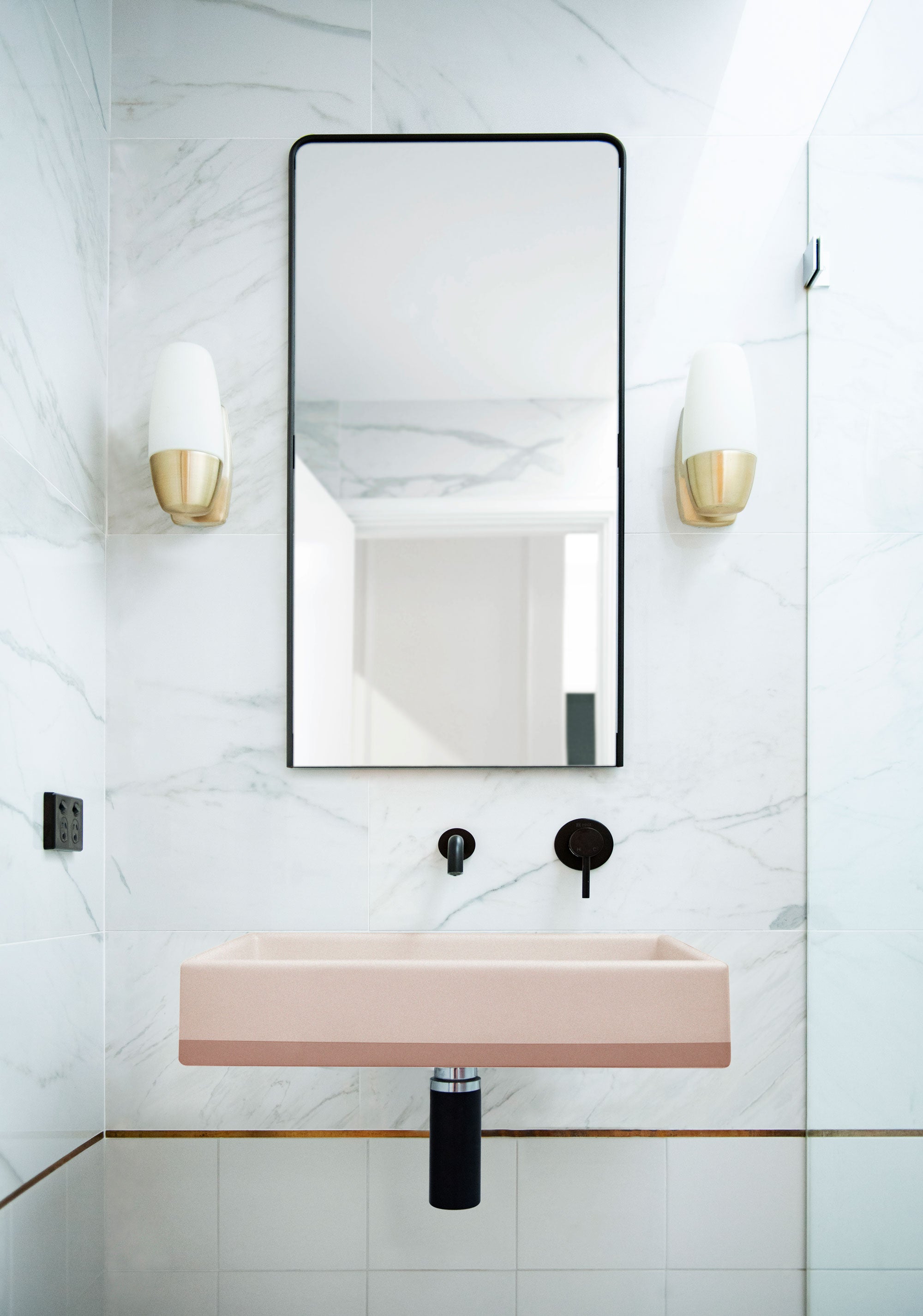 Wall Hung Box Basin Two Tone - Designer Bathware