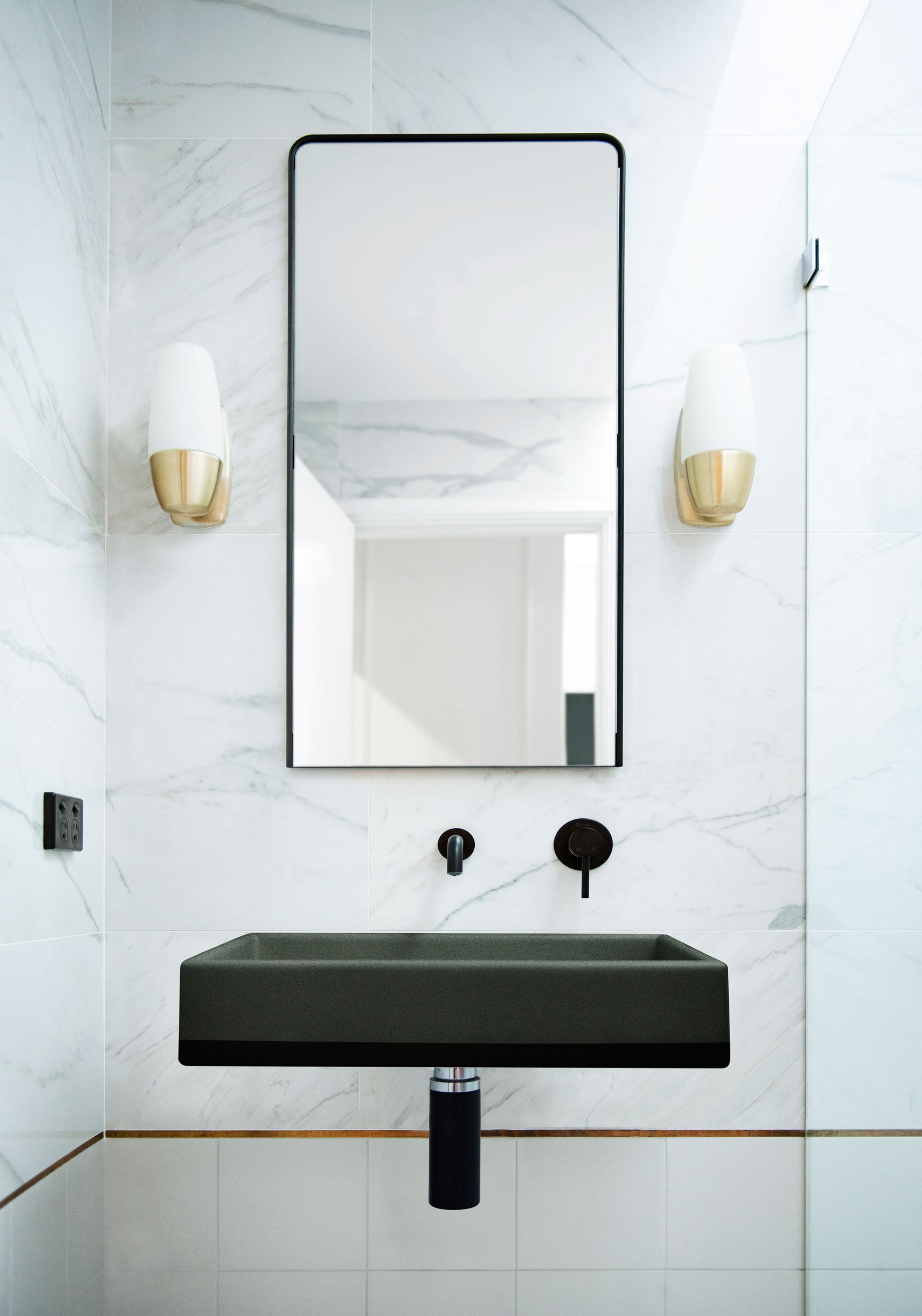 Wall Hung Cube Basin - Designer Bathware