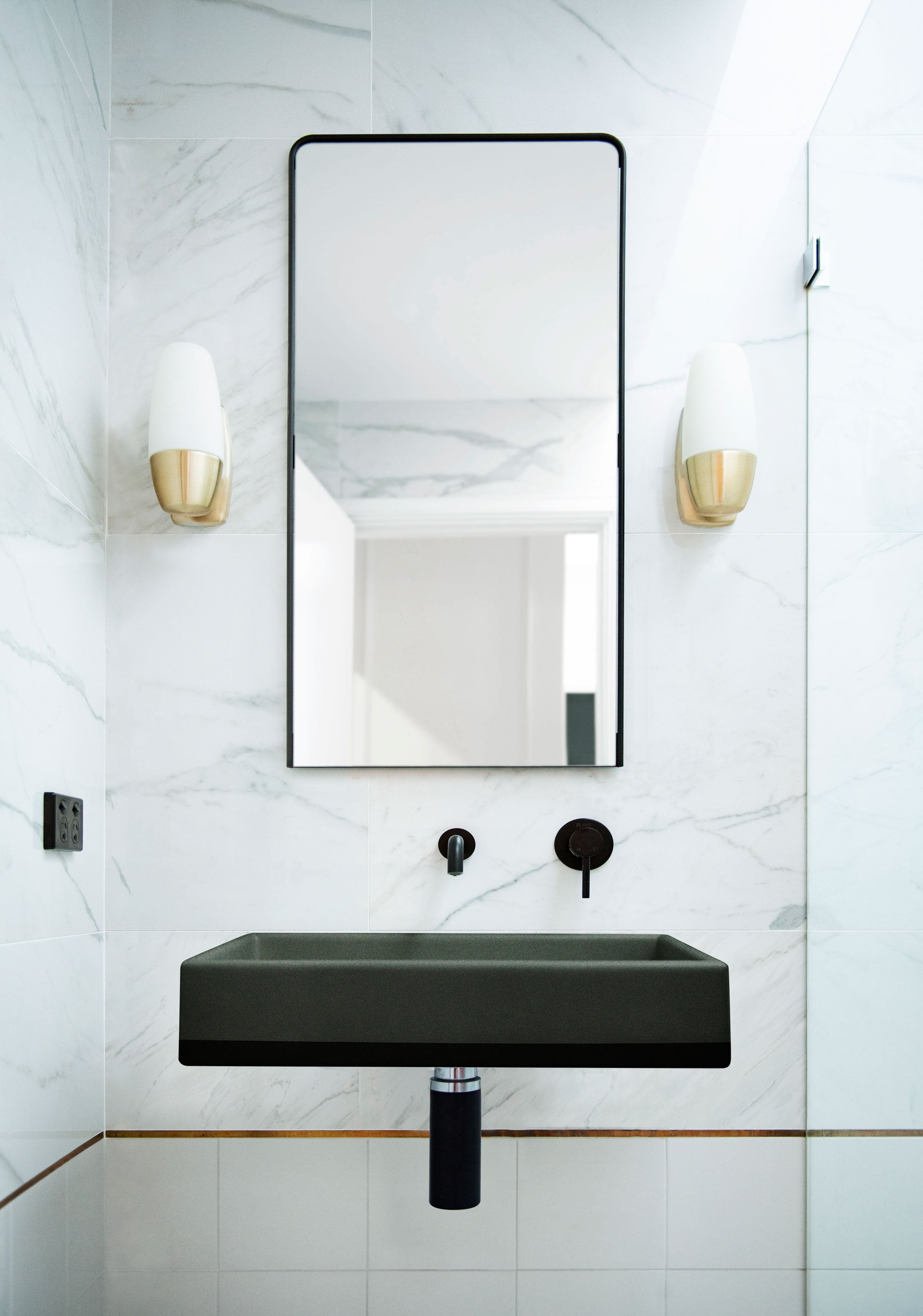 Wall Hung Cube Basin - Designer Bathware