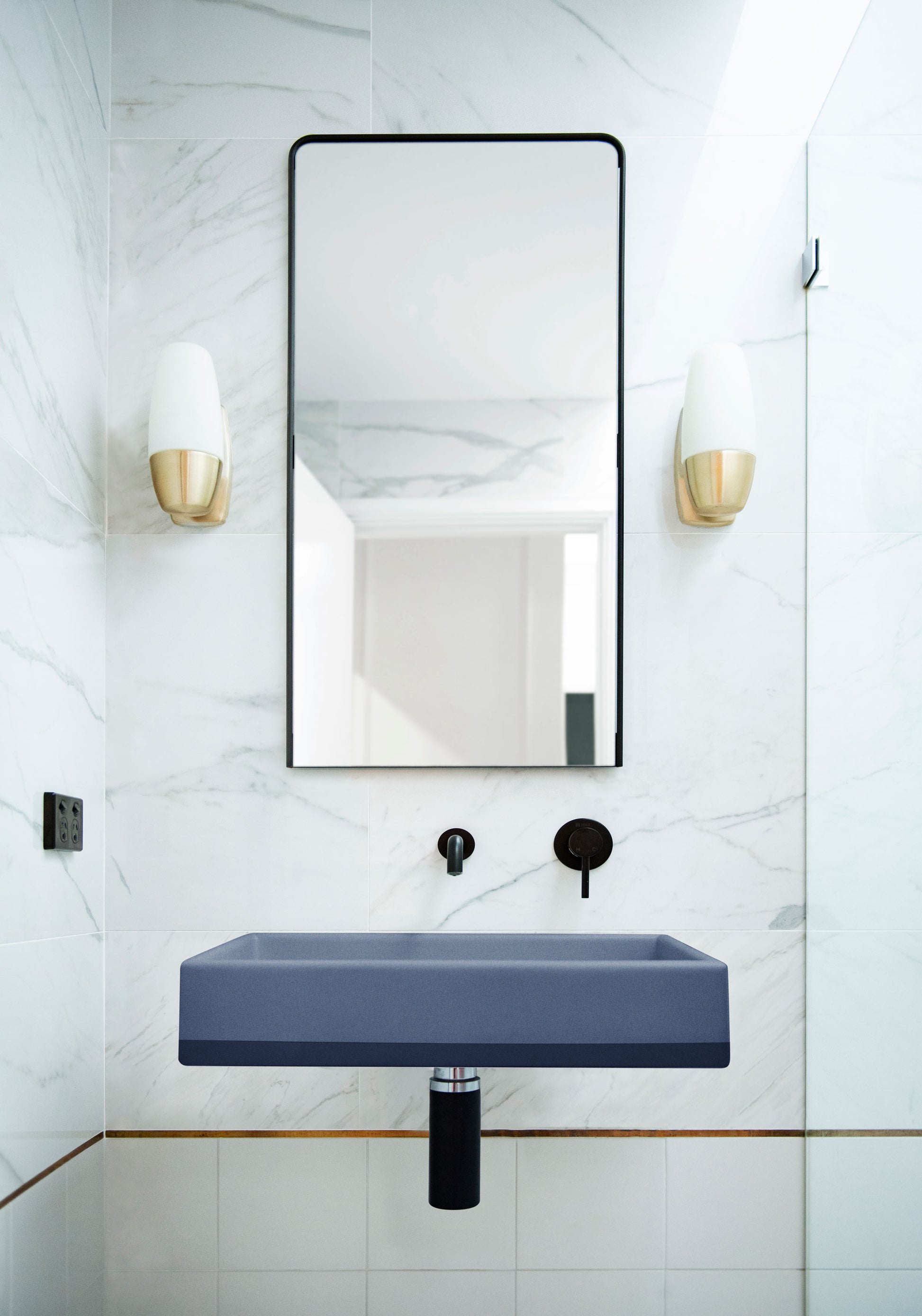 Wall Hung Cube Basin - Designer Bathware