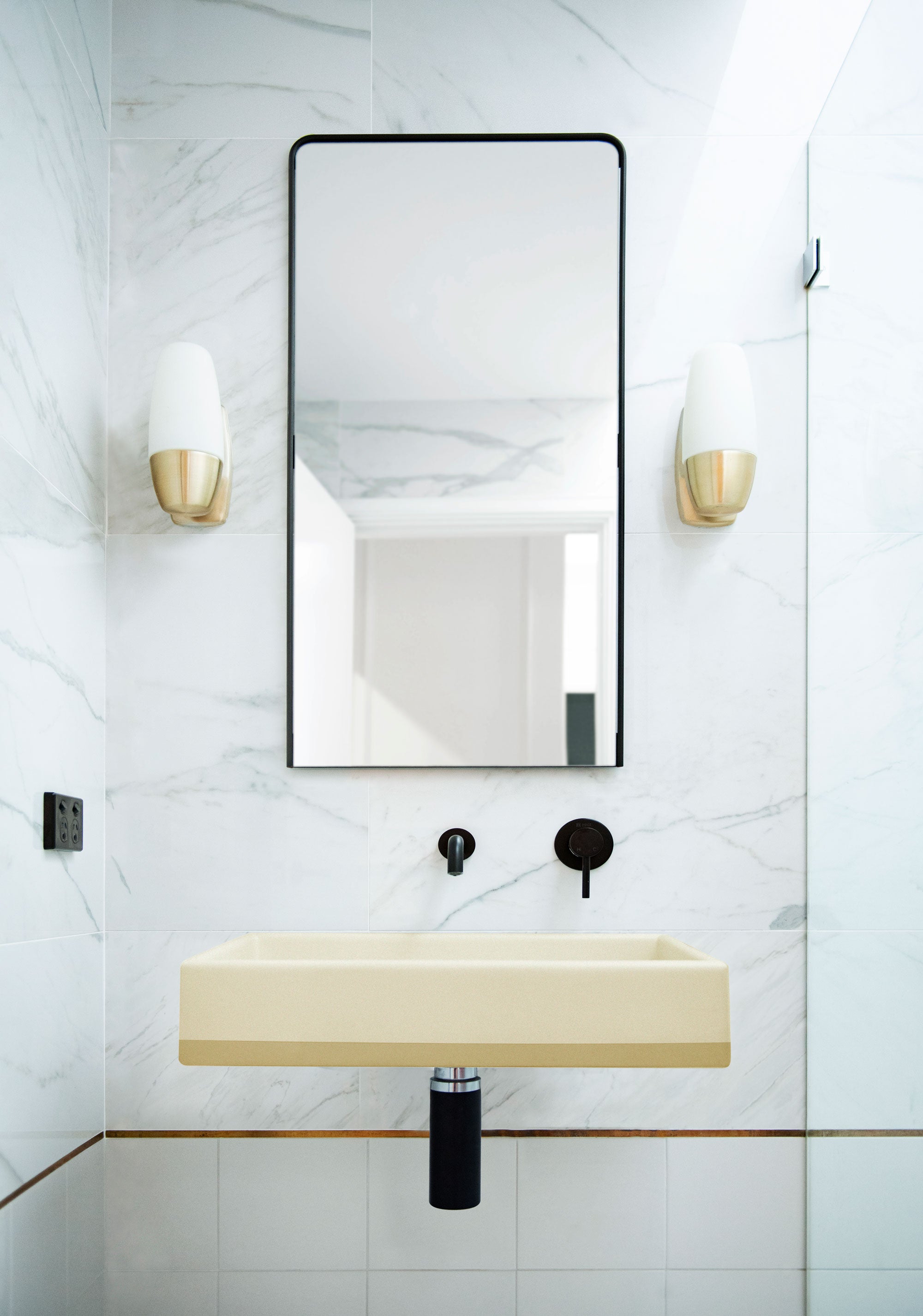 Wall Hung Cube Basin - Designer Bathware