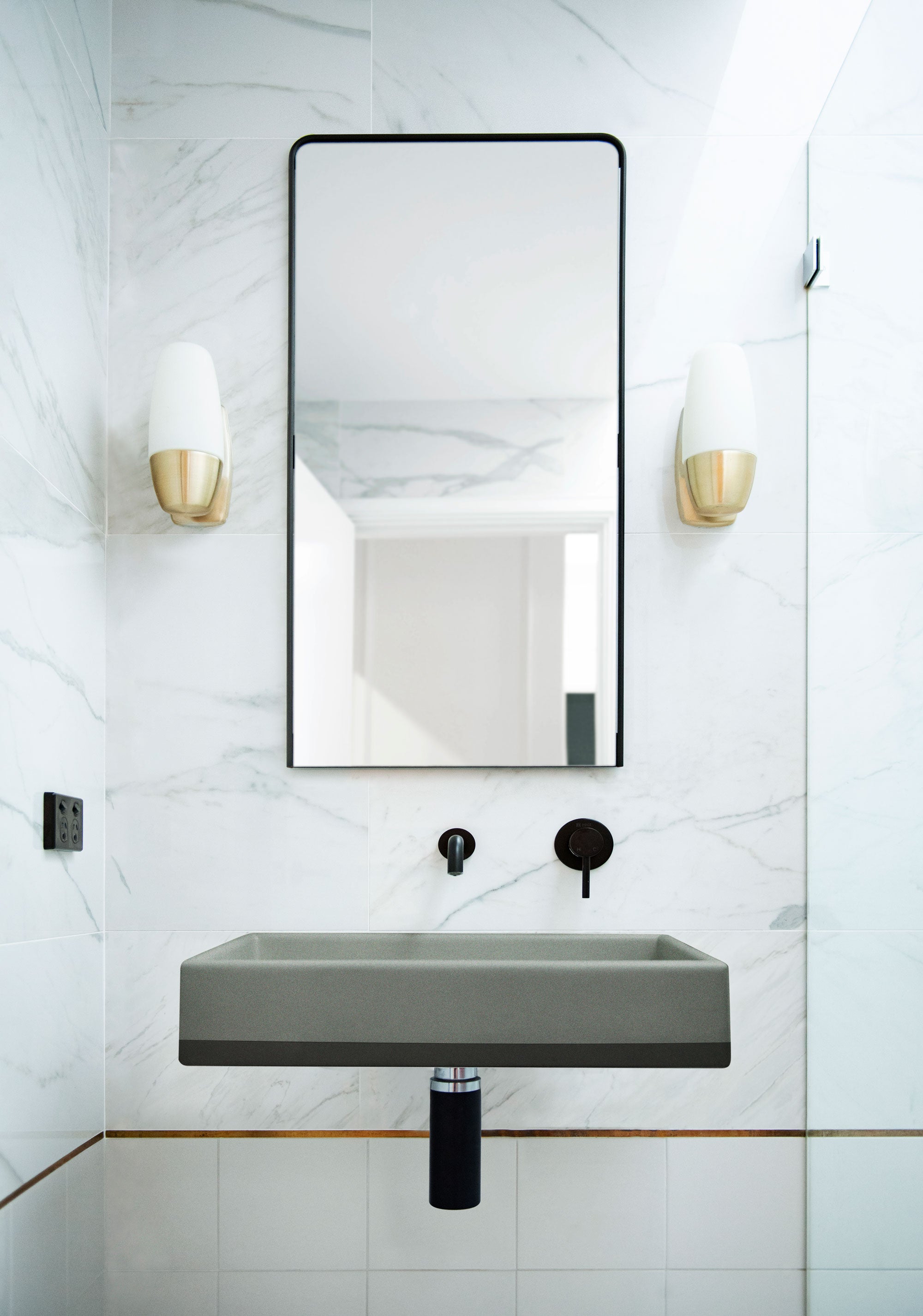 Wall Hung Box Basin Two Tone - Designer Bathware