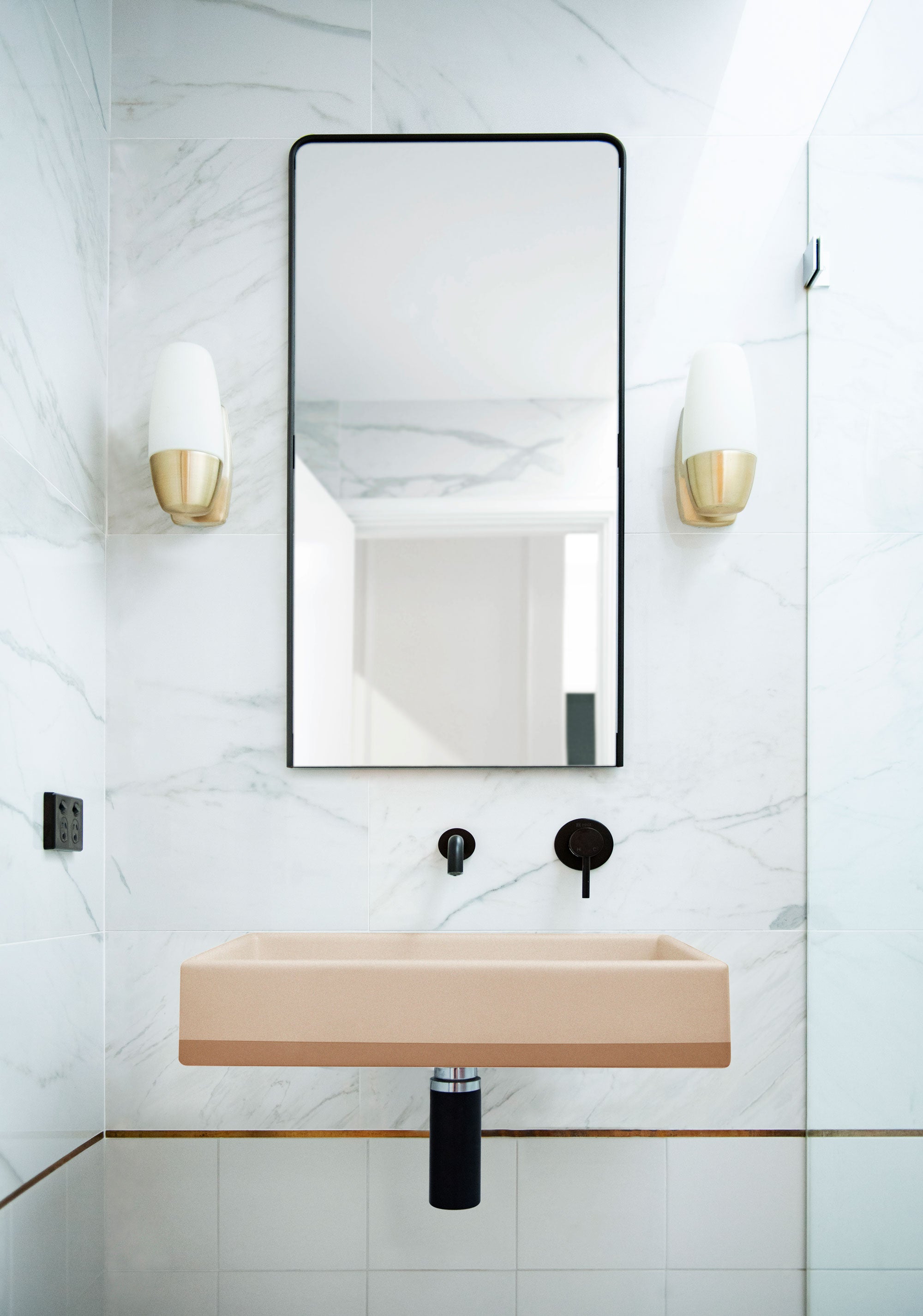 Wall Hung Cube Basin - Designer Bathware