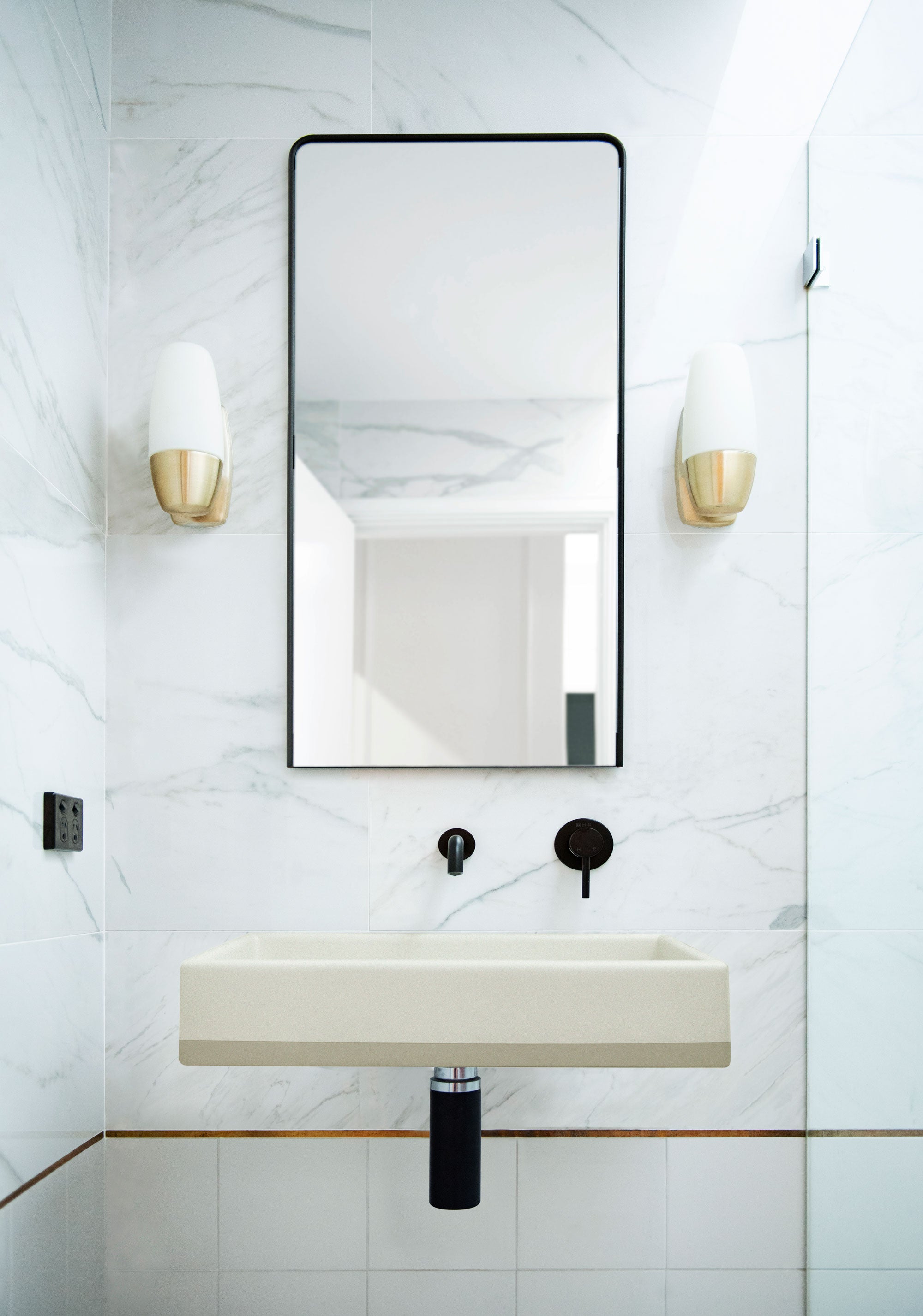 Wall Hung Cube Basin - Designer Bathware