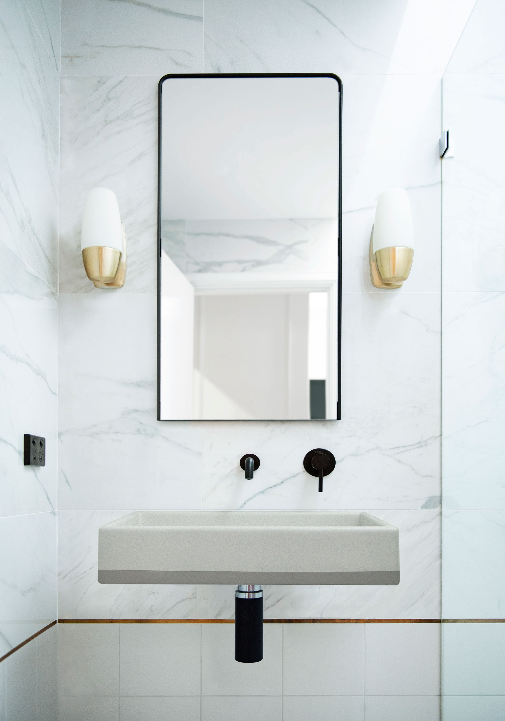 Wall Hung Box Basin Two Tone - Designer Bathware