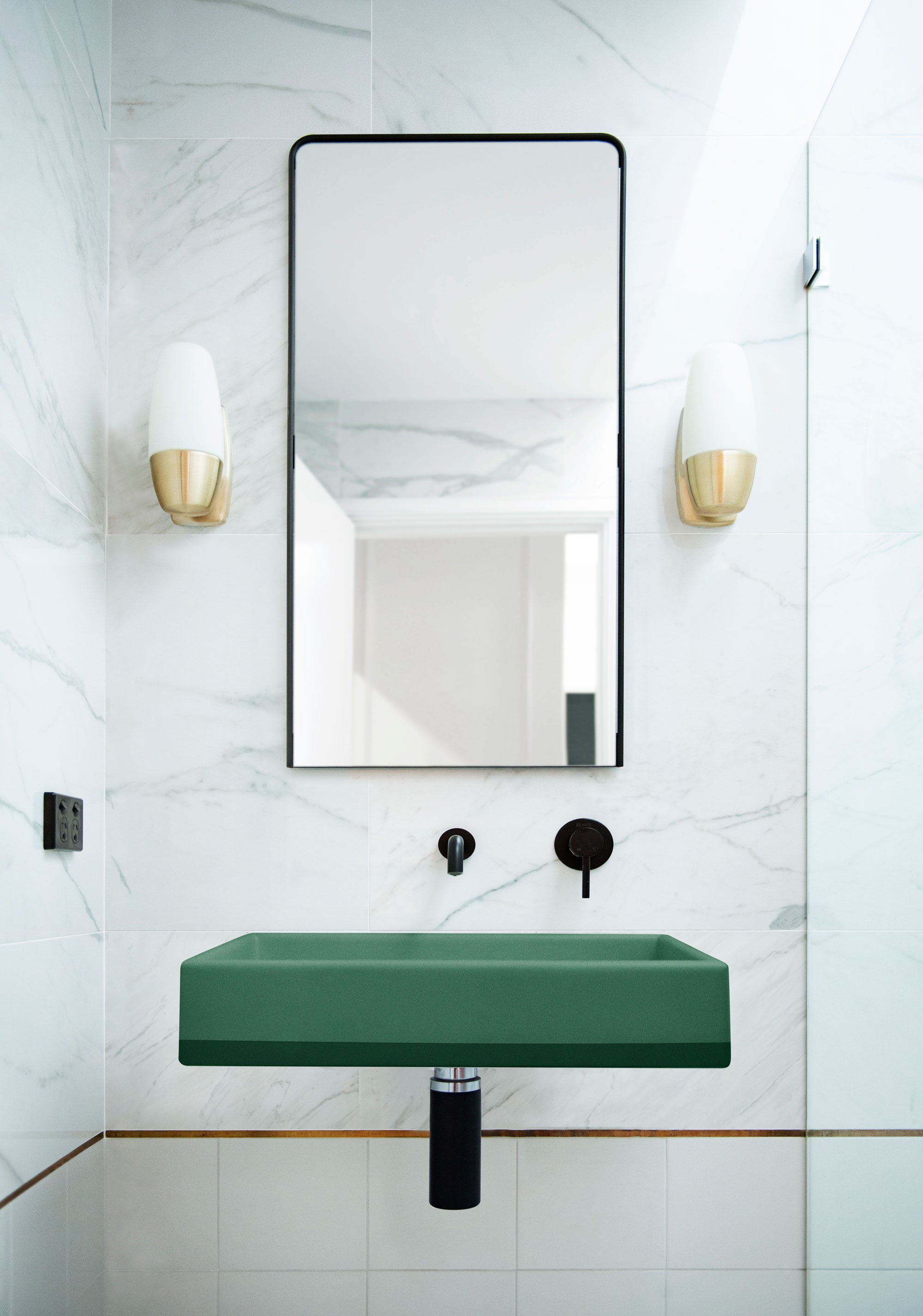 Wall Hung Box Basin Two Tone - Designer Bathware