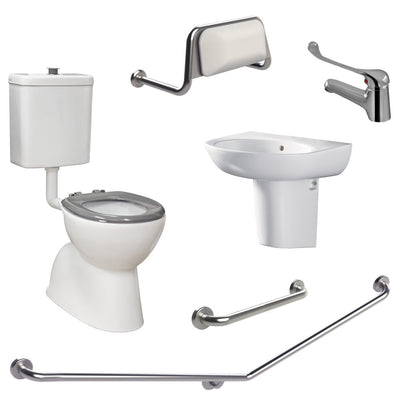Accessible Toilet Care Kit 2 with Right-Hand 40° Rail