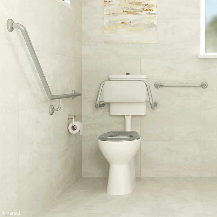 Accessible Toilet Care Kit 2 with Left-Hand 40° Rail - Designer Bathware