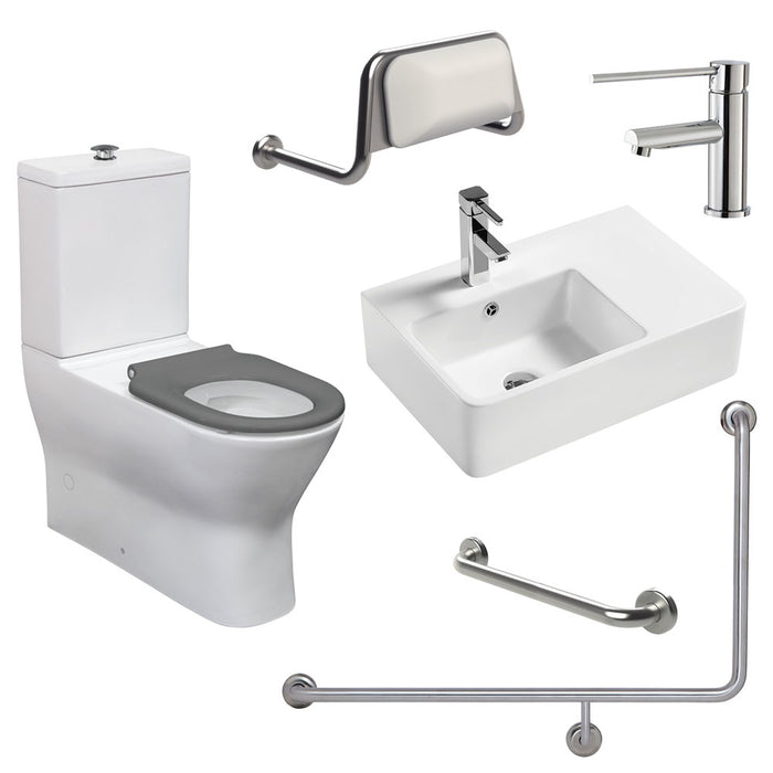 Accessible Delta Care Kit with Right-Hand 90° Rail - Designer Bathware