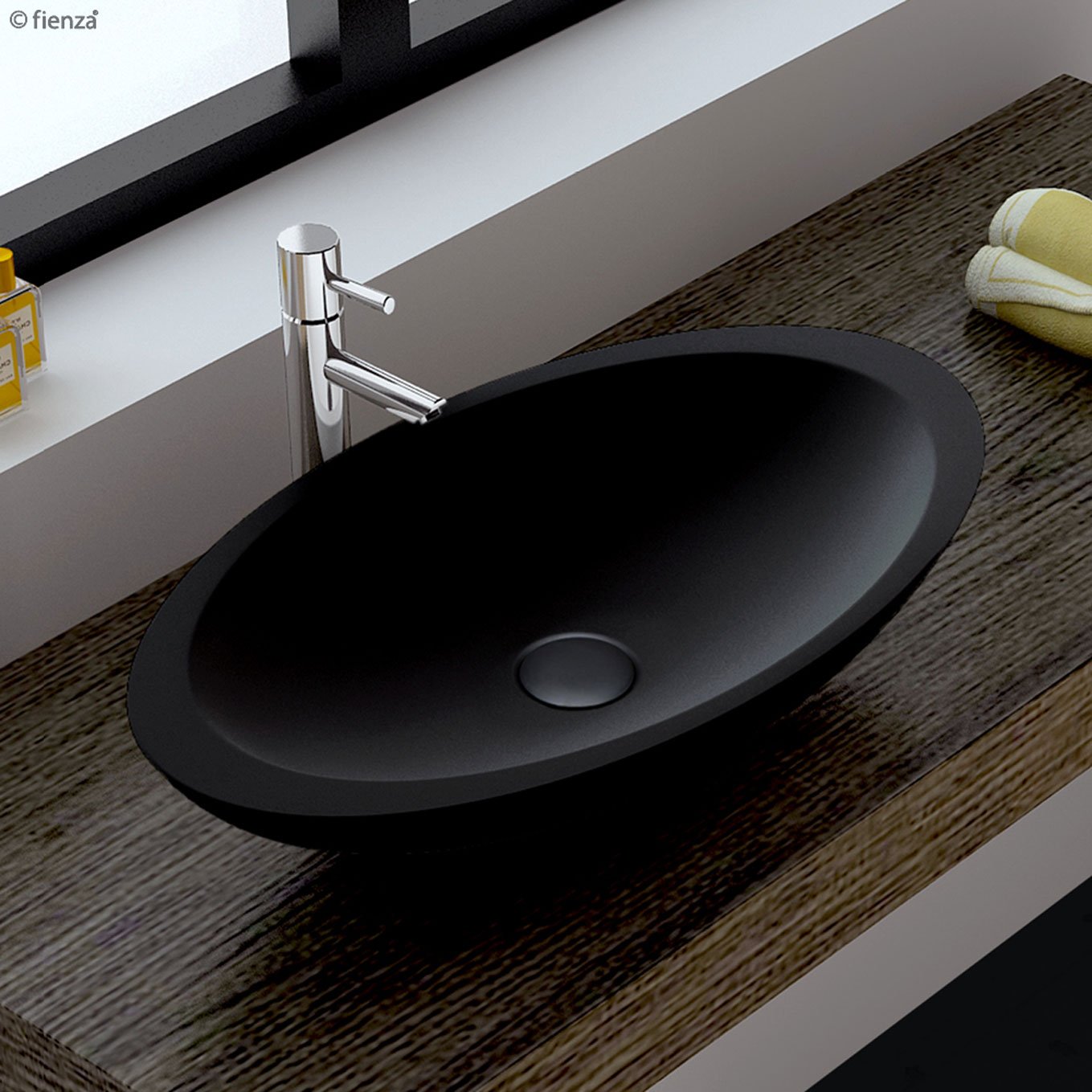 Bahama Matte Black Soild Surface Basin