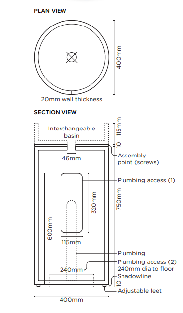 Cylinder Hoop Basin - Designer Bathware