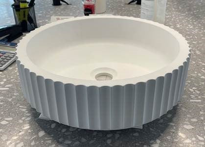 ECT Piaza Fluted Round Basin - Designer Bathware