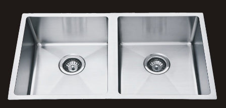 Piato 760mm Undermount Double Sink - Designer Bathware