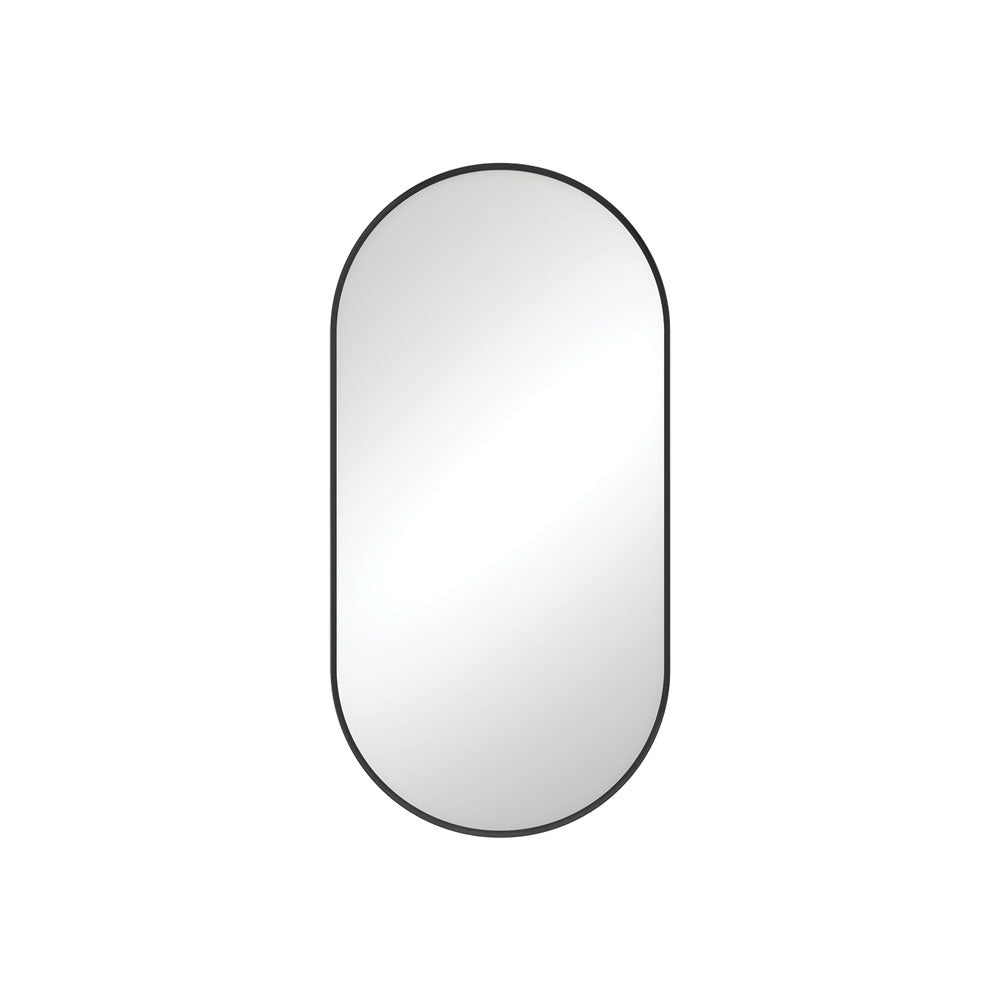 Empire Urban Matte Black Framed Mirror 450 x 900mm - Designer Bathware