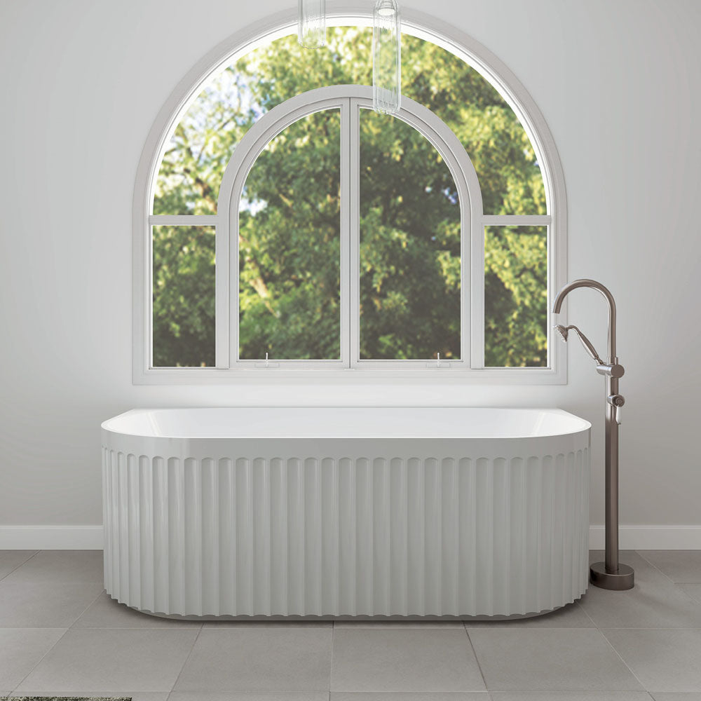 Eleanor 1700 Back-to-Wall Acrylic Bath - Designer Bathware