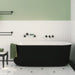 Windsor 1700 Freestanding Acrylic Bath, Matte Black - Designer Bathware