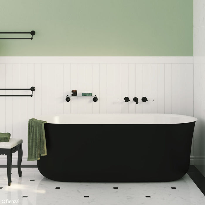 Windsor 1500 Freestanding Acrylic Bath, Matte Black