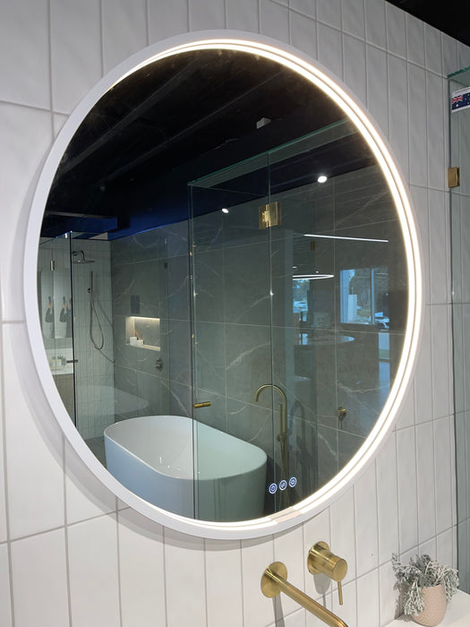 Euro Mirror Olëk White Frame 600mm - Designer Bathware