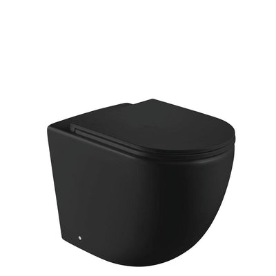 Koko Rimless Wall Faced Toilet Pan Matte Black