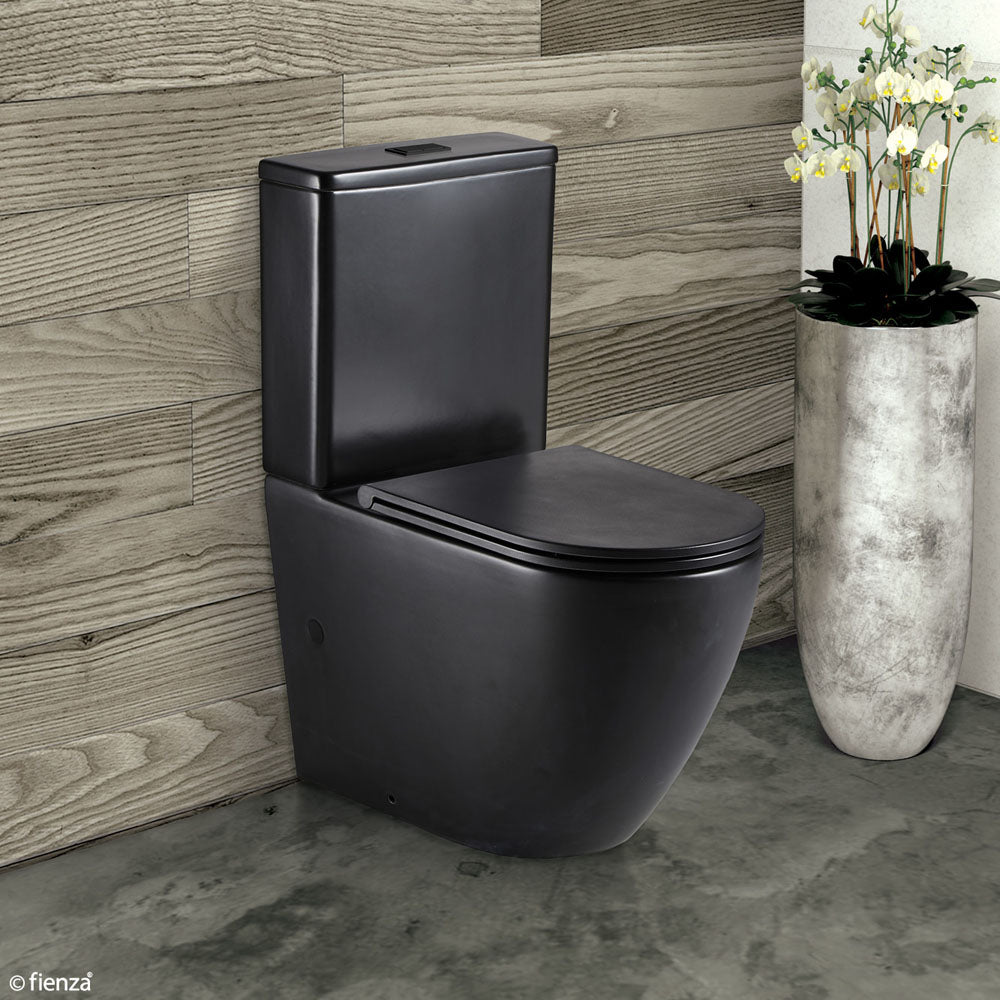Koko Back-to-Wall Toilet Suite, Matte Black - Designer Bathware