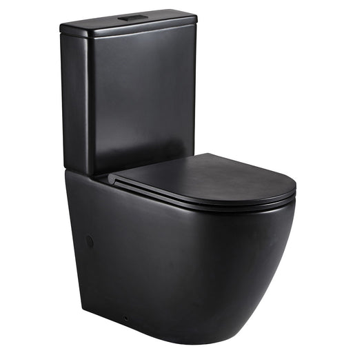Koko Back-to-Wall Toilet Suite, Matte Black - Designer Bathware